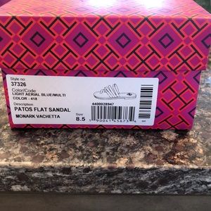 TORY BURCH Patos Flat Sandal, 8.5, BNWB